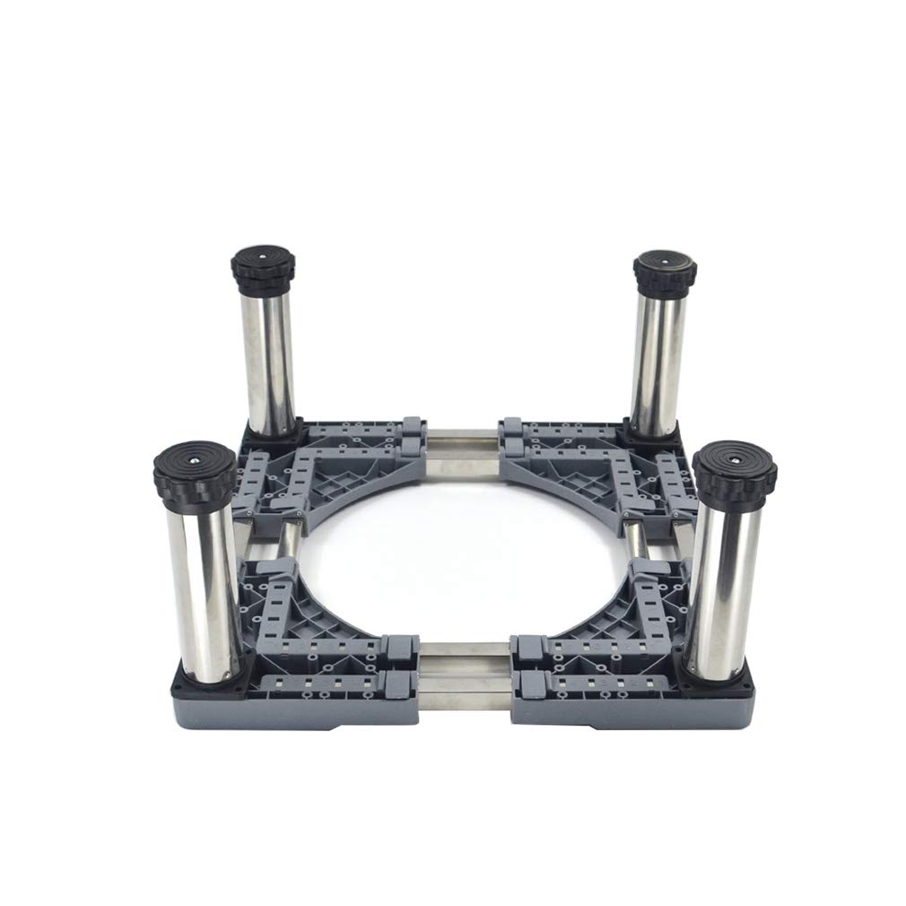 Base multifuncional con patas elevadas de 4/8/12 Base para lavadora Secadora y refrigerador a prueba de humedad Bandejas para el piso Silencio antivibración Longitud/ancho 48-66 cm Bandejas para ref