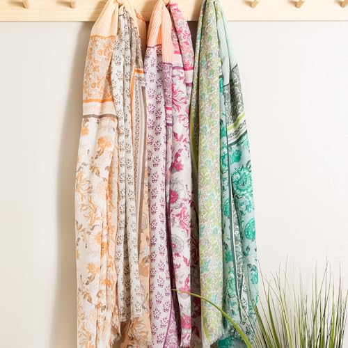 Insect Shield Boho Floral Scarf in Orange3