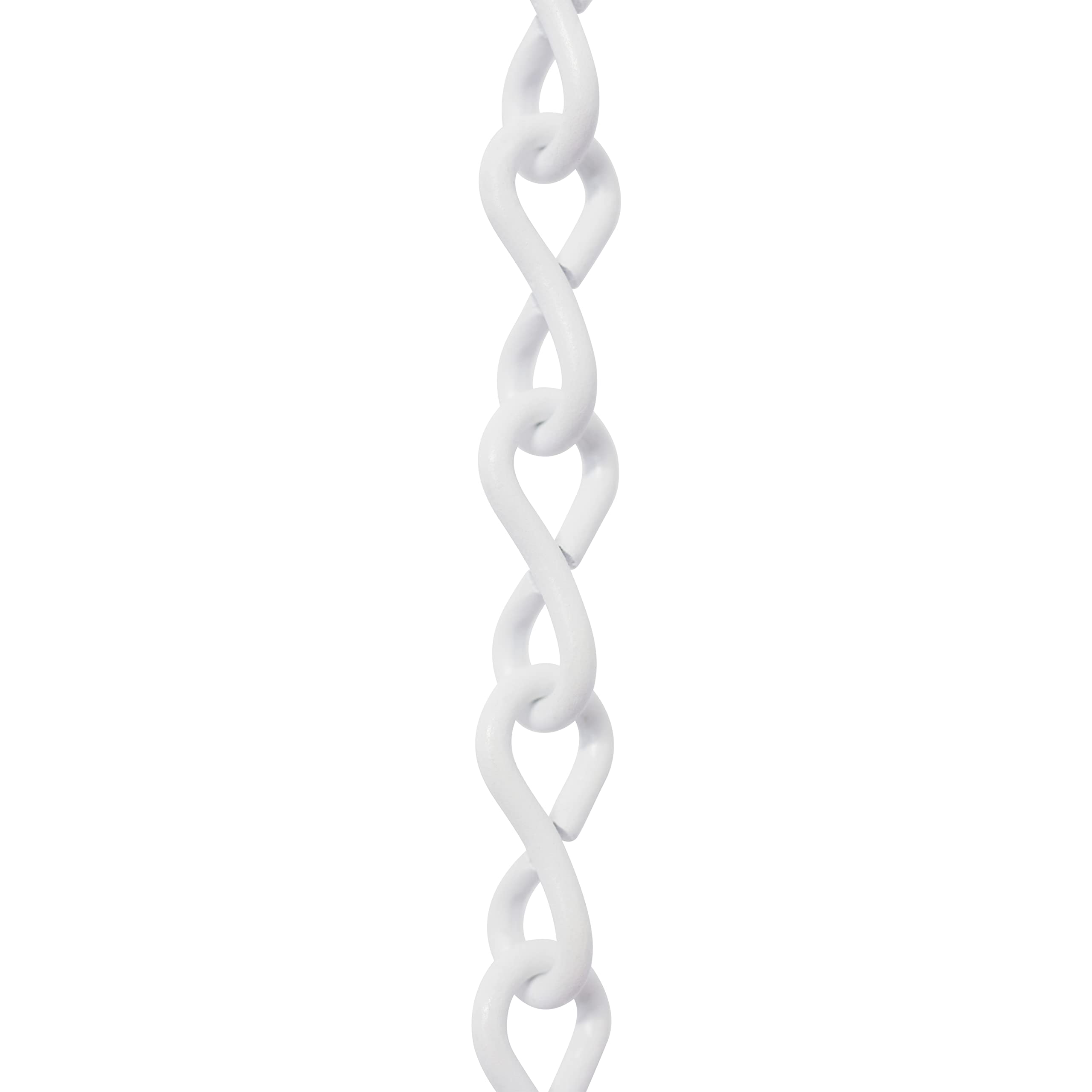 RCH Hardware CH-S50-16-WHT Steel Basket Chain 15 Gauge, White (1 Foot)