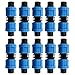 JCBIZ 10pcs Drip Irrigation Coupling 16mm Blue Connector Farm Irrigation Tools 1/2