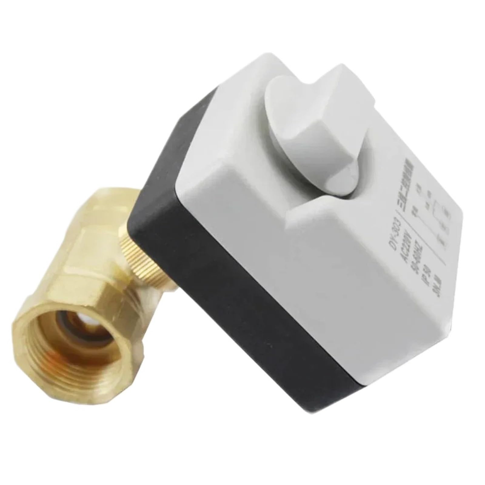 1pcs Adjustable Brass Electric Ball Valve with Electric Actuator Switch AC220V for Air Conditioning Control Systems(DN20)