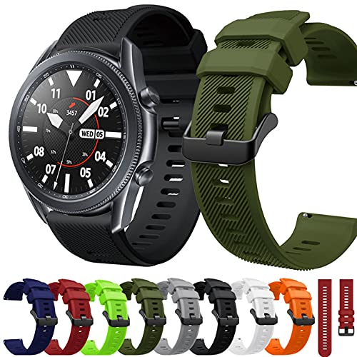 LXFFCOK Para Samsung Galaxy Watch 3 45mm SM-R840. Pulseira de faixa de silicone pulseira Release ráp