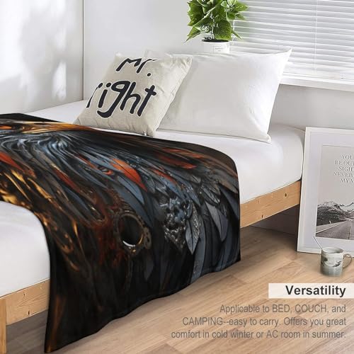 Manta de forro polar de águila grande 150x200 cm para sofá 7