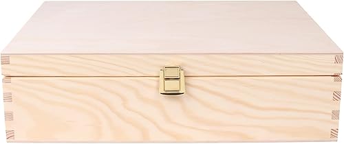 Miniatura 7 de Caja de madera de vino sin pintar para almacenamiento de regalo, 3 botellas, 13.81 x 11.81 x 3.93 pulgadas, soporte de madera natural, caja de lujo