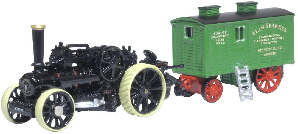 Oxford Diecast NFBB002 Fowler BB1 Ploughing Steam Engine + Living Wagon N Gauge