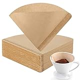 【Material natural】：El papel de filtro de café está hecho de materiales naturales aptos para uso alimentario. No ha sido blanqueado, es seguro y saludable y tiene una velocidad de filtración uniforme. Puede filtrar mejor algunos granos de café y aceites sin afectar el sabor del café.