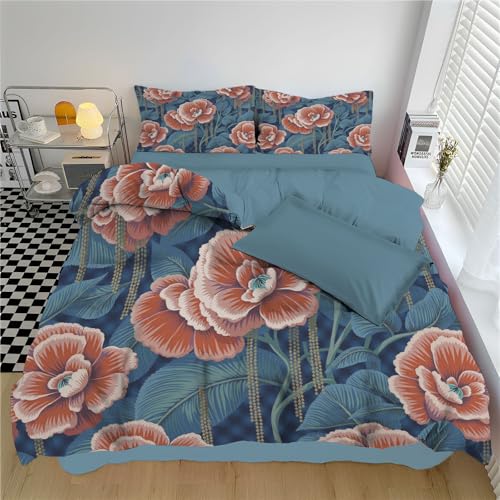 Housse couette 200x200 fermeture éclair pour lit bleu