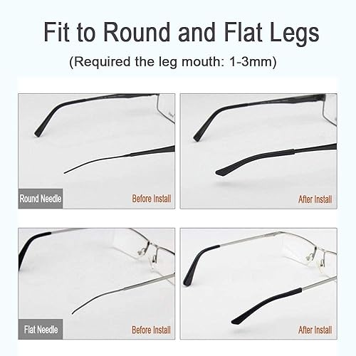 Miniatura 6 de 12 pares de puntas de silicona antideslizantes para las orejas, funda de tubo, puntas de repuesto suaves solo para lentes de sol de alambre delgado,