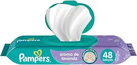 Lenços Umedecidos Pampers Aroma de Lavanda 48 Unidades, Pampers