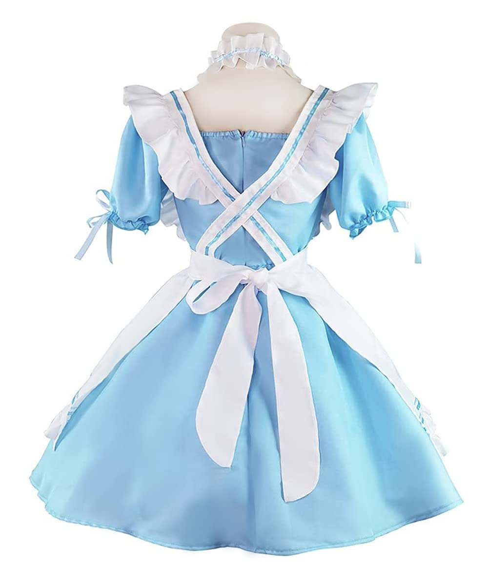 Maid Dress Femme Cosplay Anime Outfit French Maid Halloween Costume Including Dress Headwear Apron Anneau de Manchette Anneau de Jambe