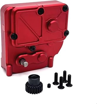 RC Upgrade Accessories for MJX for Hyper Go H12Y 1/12 Metal Transmission Gear Box Gearbox with Gear Set RC Crawler Car Upgrade Parts AccessoriesRed