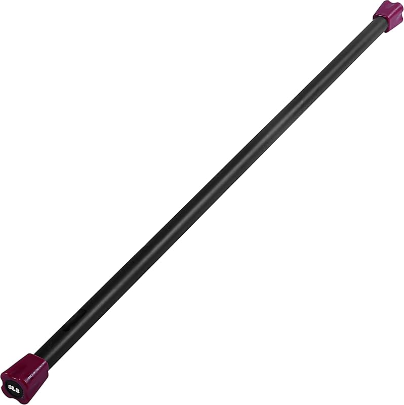 JFIT Weighted Workout Bar with Rubber Padding