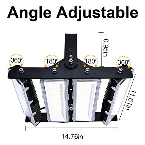 200W LED Flood Light Outdoor, 18000lm 6000K Super Bright Yard Security Lights IP66 Waterproof Outdoor Work Lights Daylight White,OSRAM LED Chips, Adjustable Heads, Great for Garden,Street, Parking Lot - Thumbnail 4