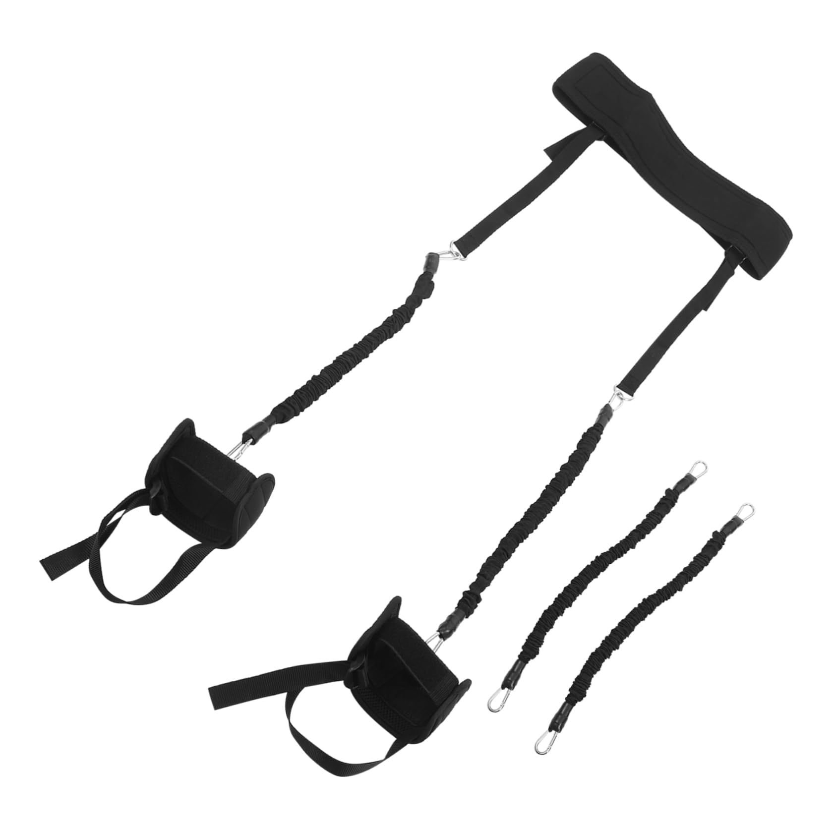 Klimmzug Band Satz Trainingsgeräte für Workouts Resistenzbänder aus Latex und Stoff Schwarz für Bein und Hüfttraining zu Hause und Reisen