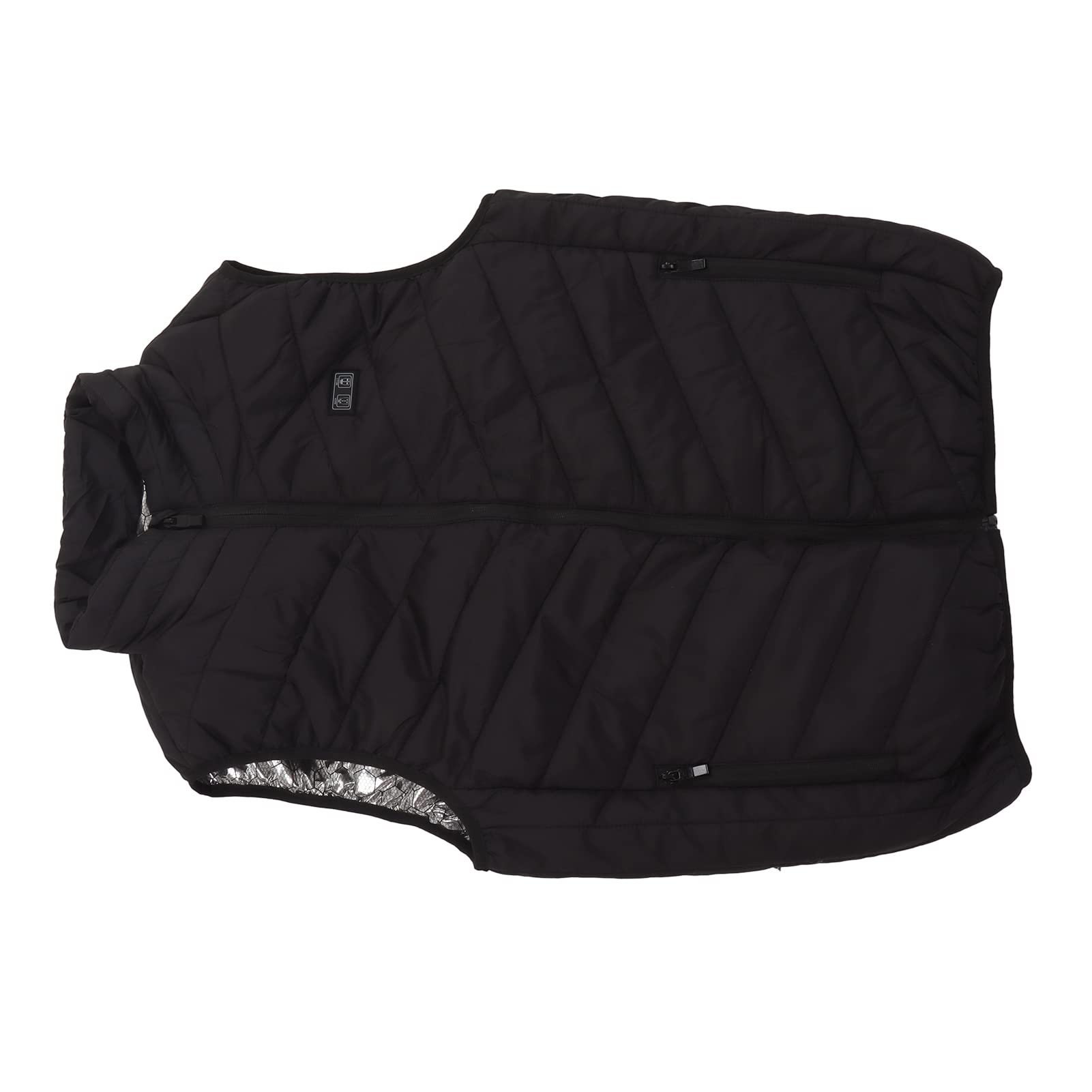 Fydun Gilet Riscaldato a 11 Posti Gilet Riscaldante Elettrico USB a Doppio Controllo Giacca Riscaldante per Vestiti Riscaldanti Neri per Esterni Invernali Famiglia Applicata XL