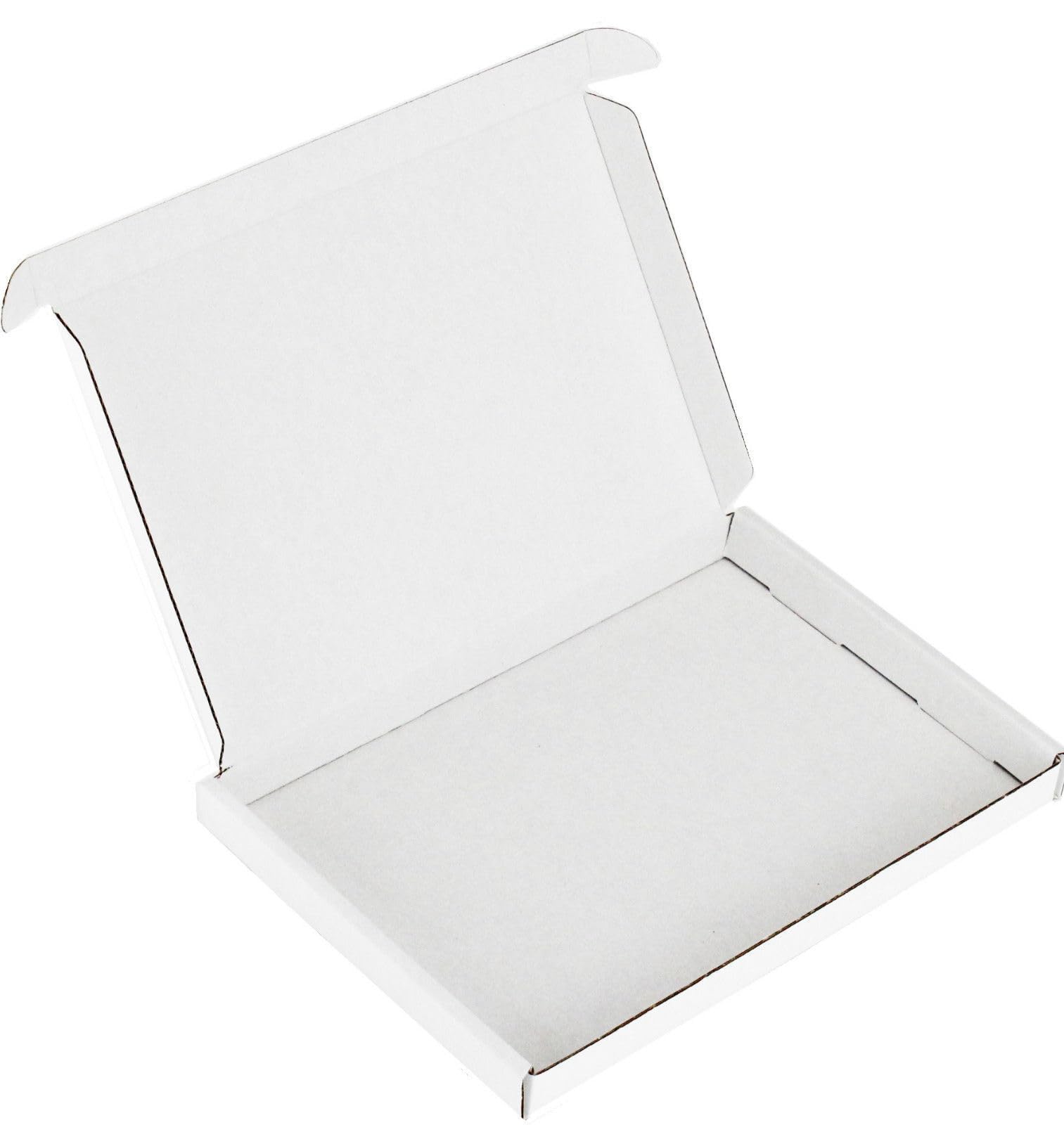 MEG4TEC 100 Pack Shipping Coloured Boxes Cardboard Large Letter PIP Mailing Gift Box (White, C5 (22.5cm x 16cm x 2cm))