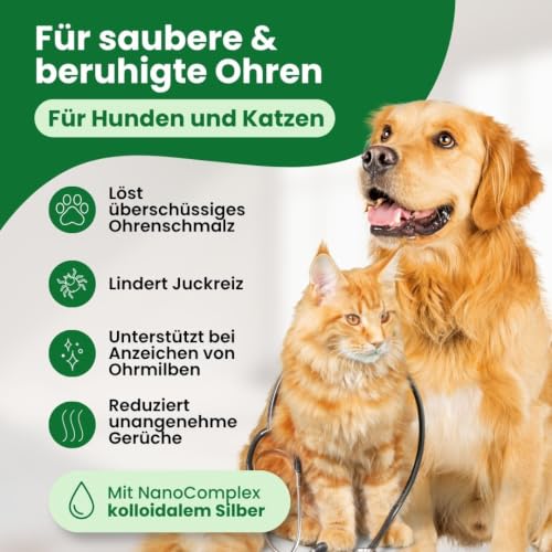 TraumaPet Ohrentropfen für Hunde & Katzen mit kolloidalem Silber, 50 ml – Ansicht 2