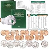 Coin Collecting Starter Kit with Uncirculated Lincoln Cents and National Park Quarters with Folders