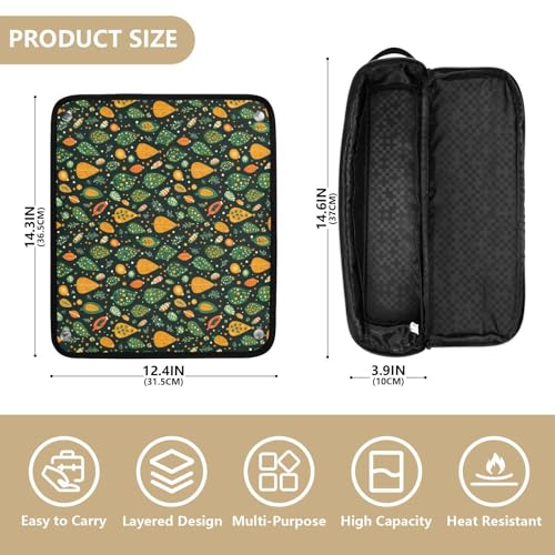 Bolsa de viaje resistente al calor para herramientas de cabello con diseño marmolado Winter Holiday, para planchas, rizadores y accesorios de cuidado capilar, portátil y organizador miniatura 4