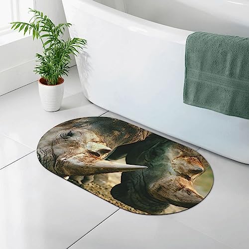 Tapis de bain rhinocéros antidérapant en microfibre absorbante pour douche