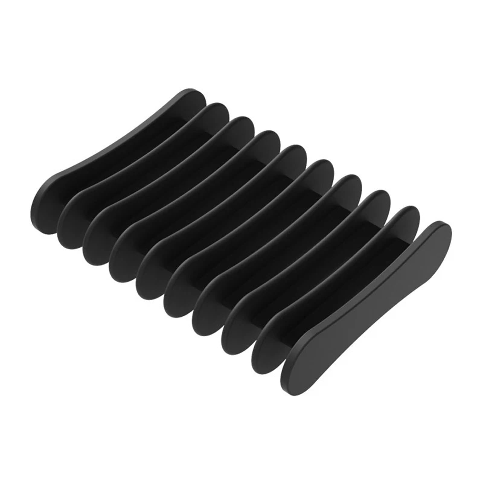 Jabonera Antideslizante, Paquete de 3 jaboneras autodrenantes Silicona, Soporte Compacto, Multicolor(Black)
