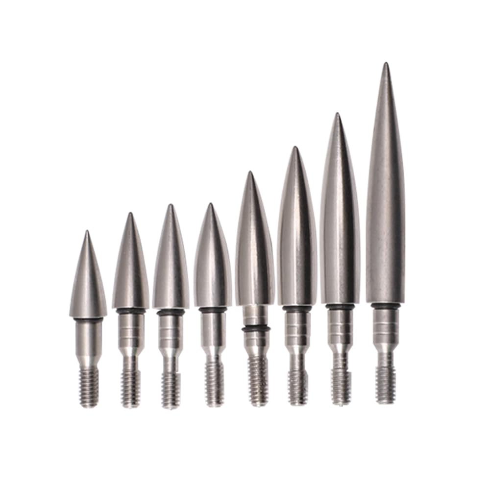 24St Bogenschießen Pfeilspitzen Jagen Praxis Broadheads Screw in 70 80 90 100 125 150 175 200 Grain Geschoss Rostfreier Stahl Gegengewicht Pfeilspitzen