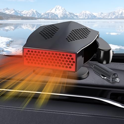 200W Auto Heizung 12V: Car Heater 12 Volt Autoheizung, Tragbar KFZ Heizlüfter akku Standheizung Ventilator Scheibenheizung Sitzheizung Defogger für Wohnmobil Camper LKW PKW 12 v Zigarettenanzünder