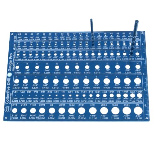 Collective Drill Bit Gauge|118 Hole Drill Gauge Accuracy 0.0008''(0.02mm)