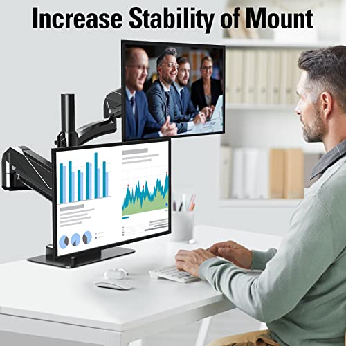 Image of MOUNTUP Monitor Mount Reinforcement for Tempered Glass Desk, Monitor Arm Plate, Steel Bracket for Thin and Most Fragile Table, for Desk C Clamp Installation of Monitors Stand