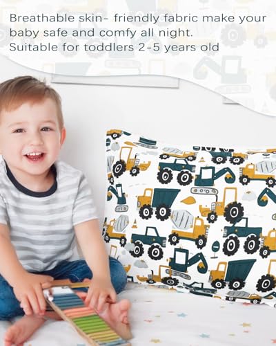 Image of ALVABABY Toddler Pillowcases Cotton Fit 14 inchx 20 inch or 13 inchx 18 inch Kids Pillow