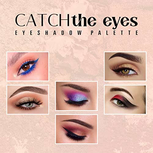 Image of MATT LOOK 36 Colors Catch the Eyeshadow Palette with Waterproof, High Pigment Flawless Finish & Long Lasting | Matte Nude Shimmer Eyeshadow Palette | 20.5g | 01