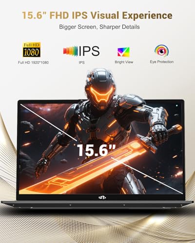 Image of NIMO 15.6 inch IPS FHD-Gaming-Laptop, AMD Ryzen 7 8745HS 32GB DDR5 RAM 1TB SSD (Beat R9 6900HX, up to 4.9GHz) Radeon 780M GPU Business Computer with 100W Type-C Backlit Keyboard, Fingerprint USB-C 4.0