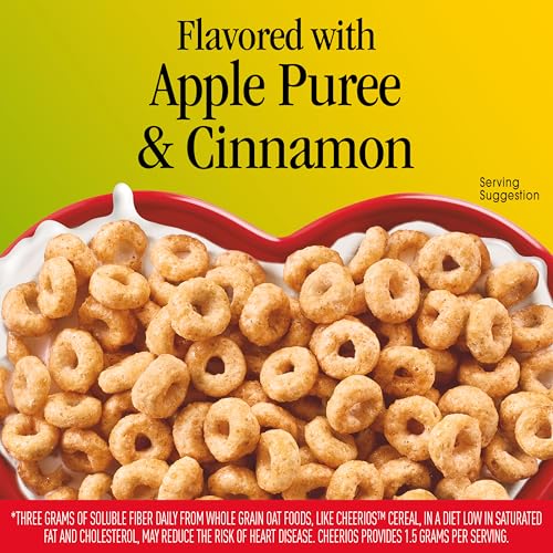 Image of Apple Cinnamon Cheerios, Heart Healthy Gluten Free Cereal, Made with Whole Grain Oats, 11 oz