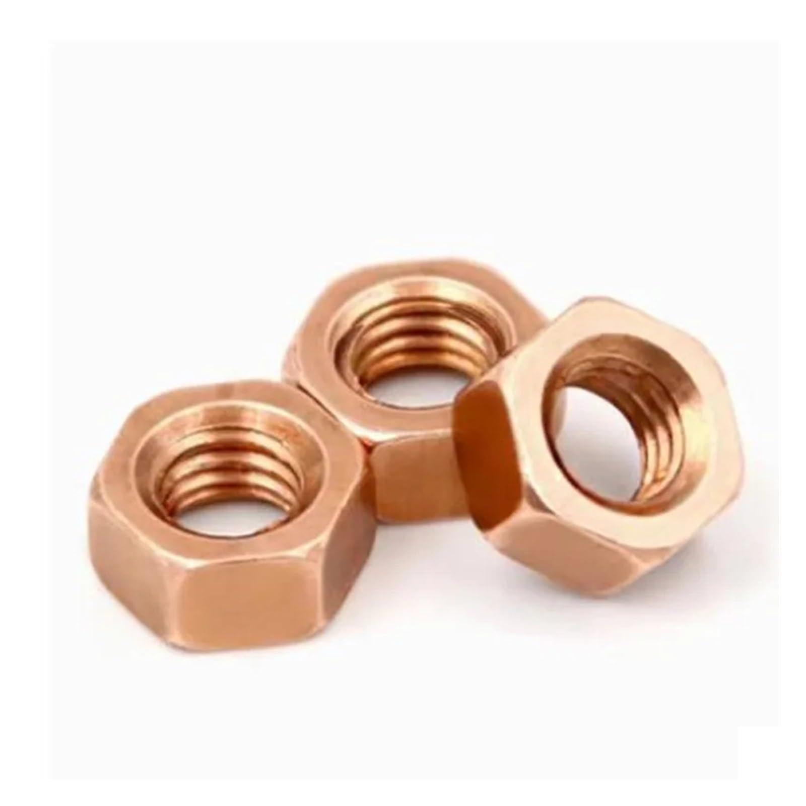 5/10/20 pz M3 M4 M5 M6 M8 M10 M12 T2 Dado Esagonale in Rame Dado in Rame Rosso(M10 5pcs)