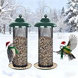 FEED GARDEN 2 Pack Bird Feeders for Outdoors Hanging Finch...
