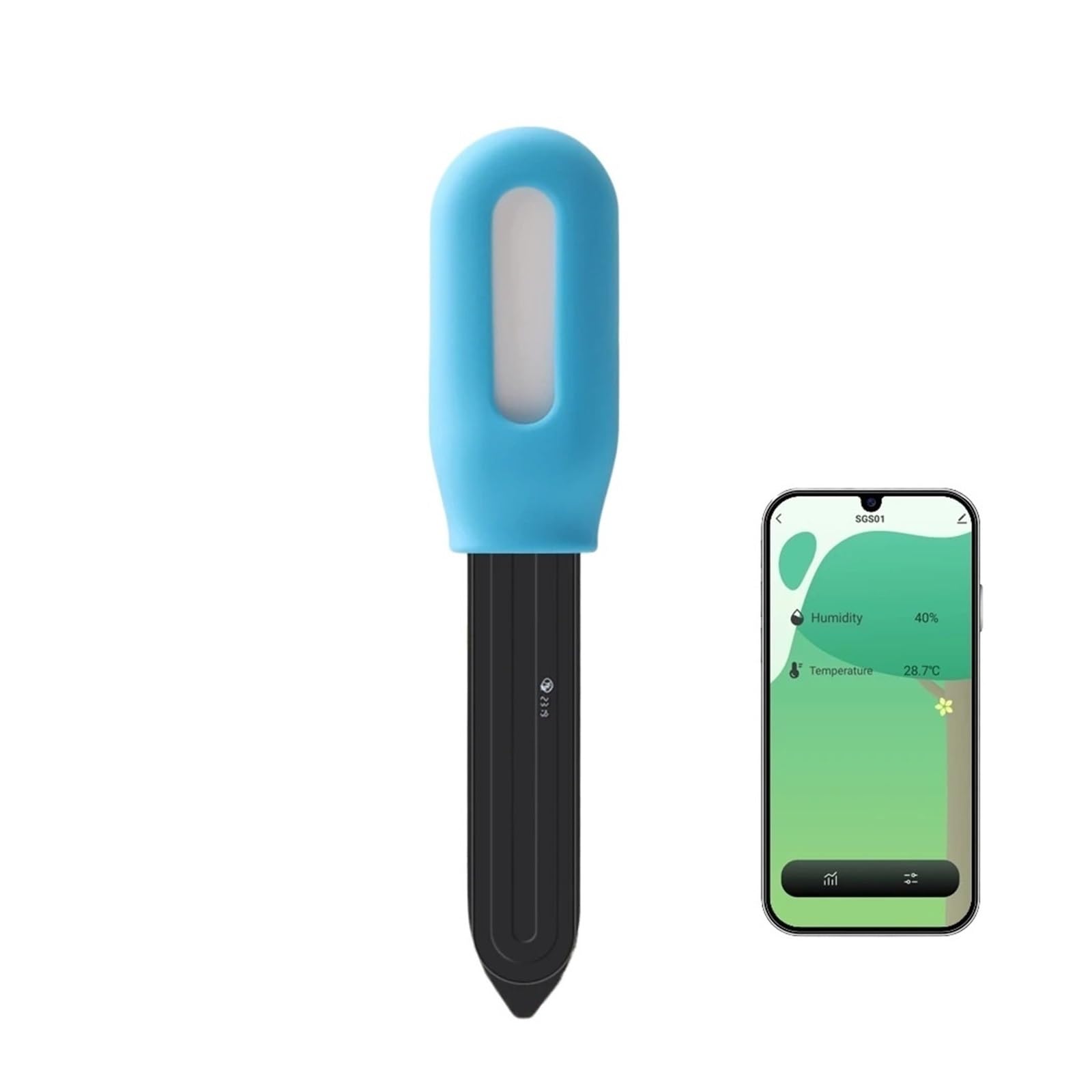 Sensor de humedad del suelo, probador de suelo inalámbrico para jardinería, plantación, césped y agricultura, control de temperatura y humedad, higrómetro de tierra para plantas en maceta