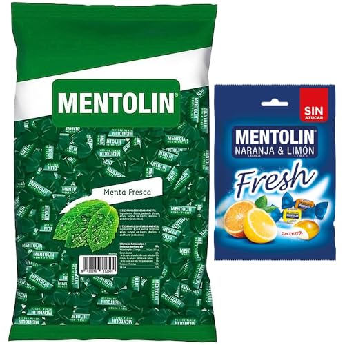 Mentolín caramelos duros menta fresca bolsa 1kg y de regalo fresh s/a bolsa 100g