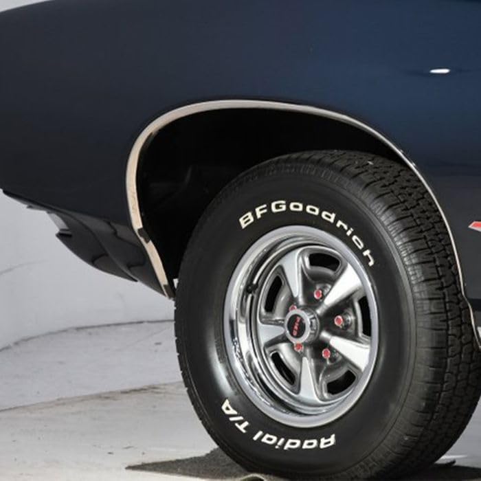 Vista 4 de Wheel Accessories Parts 1 tapa central Pontiac Ralley ll de aleación de aluminio negra de 2.80 pulgadas de diámetro para Pontiac 1967-70 Firebird