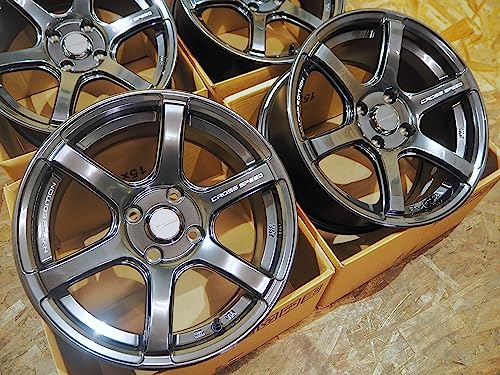 値下げ　クロススピード　１５インチ　ホワイト　６ｊ＋４３　４Ｈ　４本セット 値下げ クロススピード 15インチ ホワイト 6j＋43 4H 4
