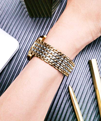 Binlun Ultra Thin Mesh Stainless Steel Watch Band Light Watch Strap Polished Watch Replacement 12Mm/14Mm/16Mm/18Mm/20Mm/22Mm For Men Women With Butterfly Buckle #TOP2