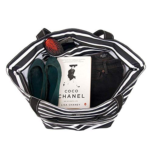 SCOUT Weekender Travel Bag, Lightweight Water-Resistant Travel Tote Bag or Beach Bag for Women in Fleetwood Black Pattern (Multiple Patterns Available)