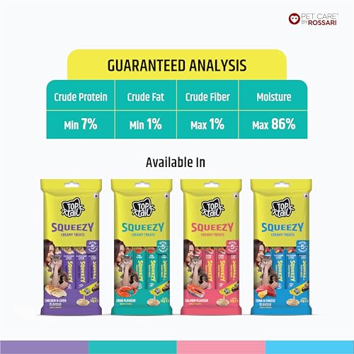 Image of Squeezy Creamy Treats for Cat | Crab Flavour | 60 Grams (12g x 5 Sachets) | Creamy Lickable Treats for Cats, Rich in Omega-3 & 6 Fatty Acids