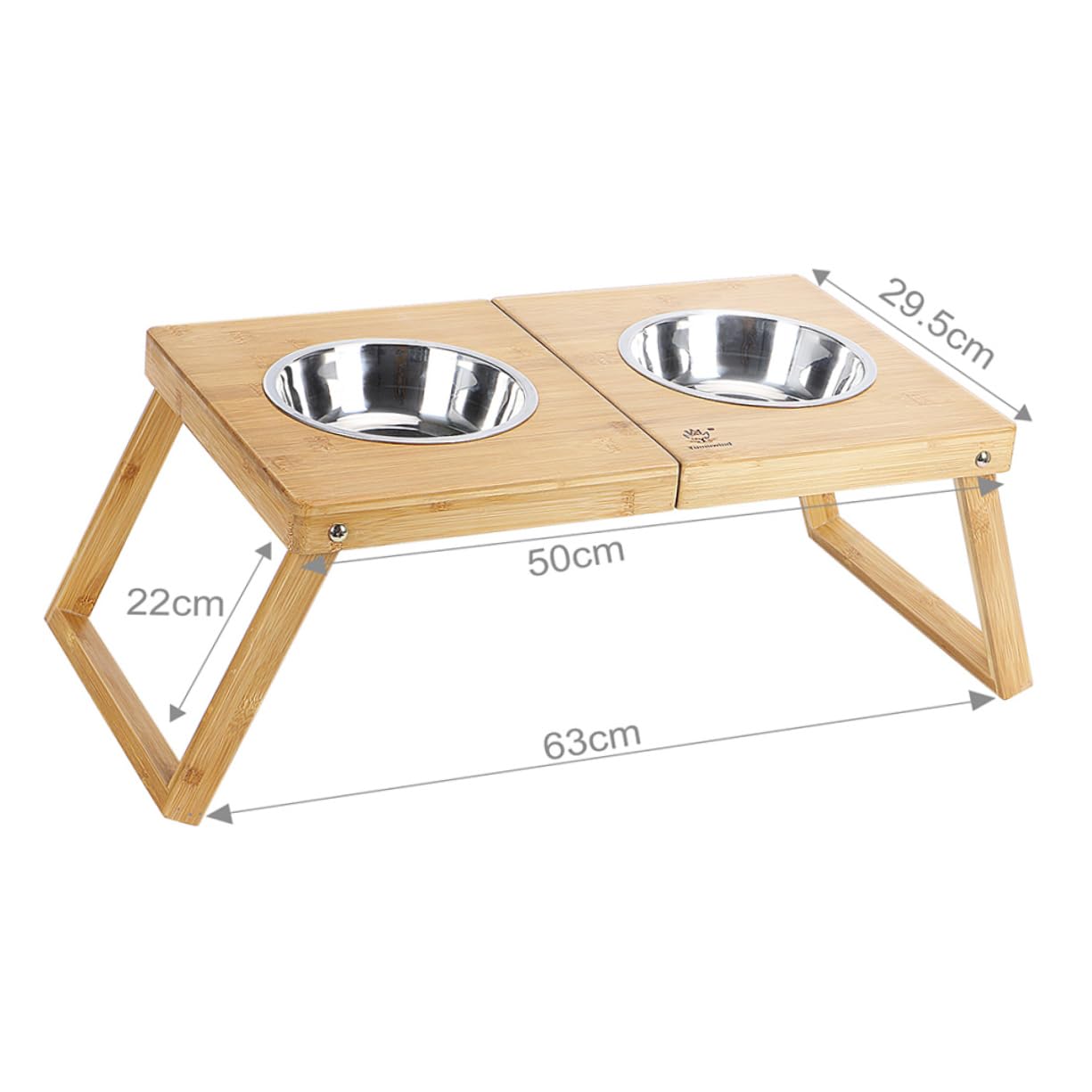 Angoily Soporte Plegable para Comederos de Mascotas Comedero de Acero Inoxidable para Perros para Gatos y Perros para Uso Interiores Soporte para Cómodo