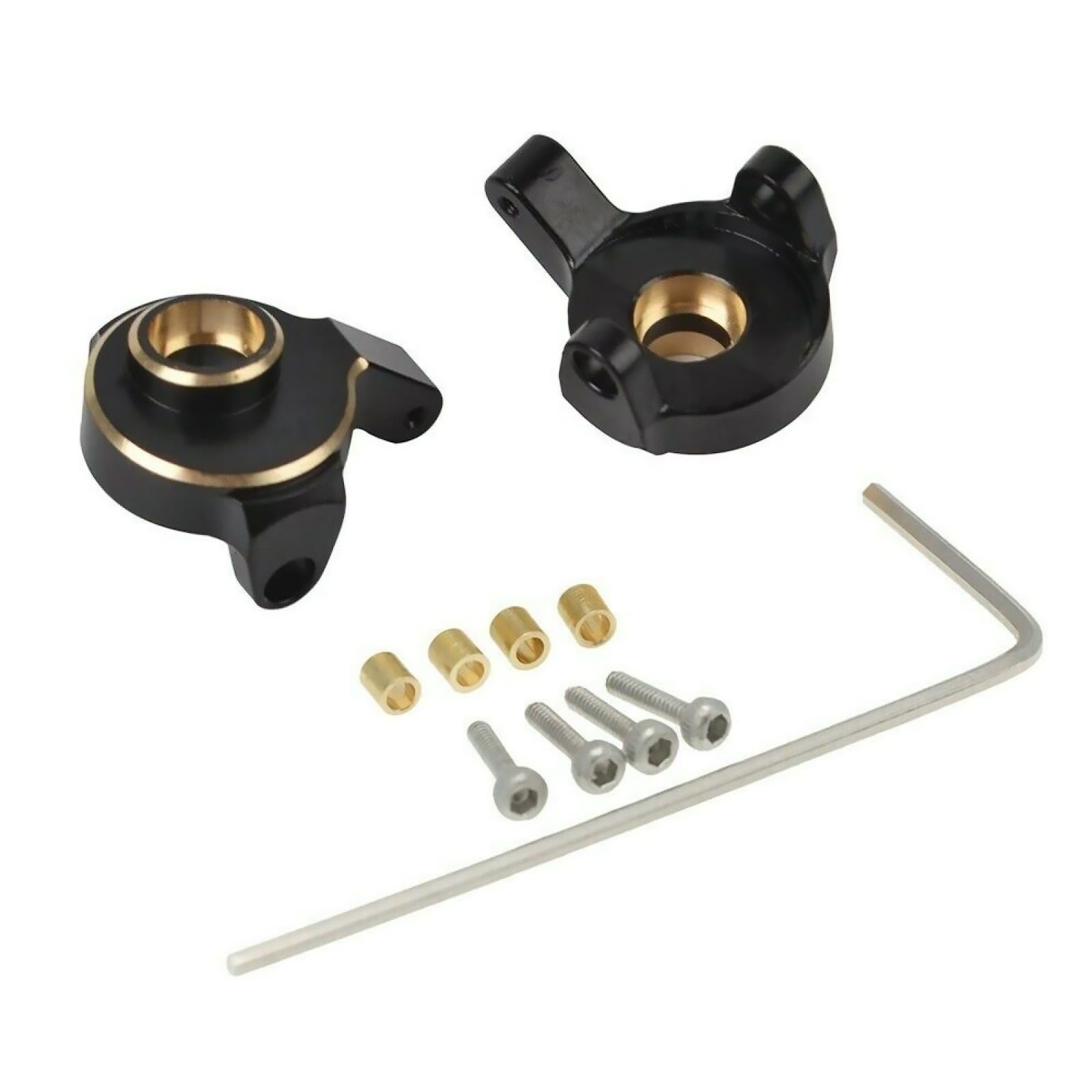 CHICHIYANG Brass Front Steering Knuckles Heavy Front Brass Steering Knuckle Set for 1/24 Axial SCX24 RC Car