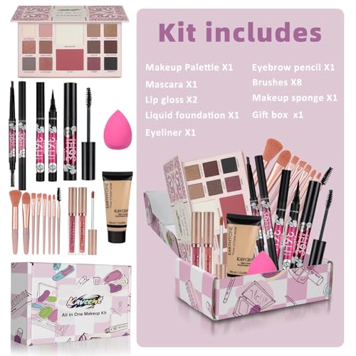 Makeup Kit for Women Teen Girls Full Kit Makeup Sets for Teens Eyeshadow Makeup Gift Set fo Women Teenagers Christmas Makeup Kits for Teens - Image 3
