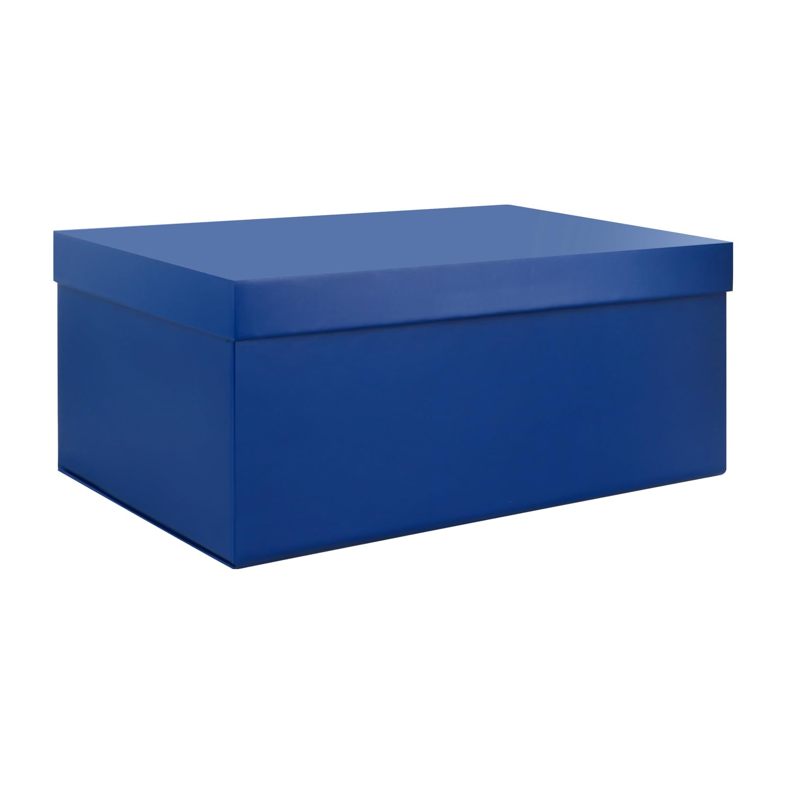 KISPATTI Blue Storage Box, Blue Cardboard Storage Boxes with Lids 30 x 20 x 12 cm Small Storage Box with Ribbon Cardboard Boxes for Home Bedroom Living Room Office School