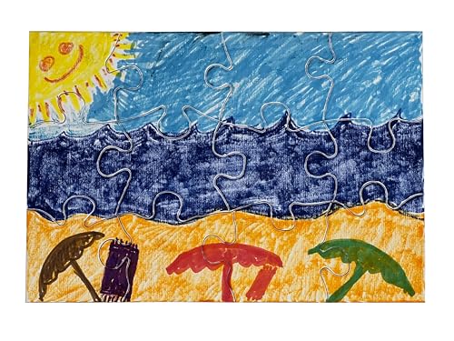 24 puzzles en blanco de 12 piezas cada uno, 5.5 x 8 pulgadas, ideales para actividades infantiles, arte y manualidades. miniatura 4