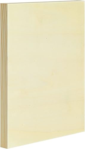 Miniatura 6 de Juvale Tableros de lona de madera, 8 x 10 pulgadas, pino marrón claro, 0.85 pulgadas de grosor, paquete de 6, lienzo de madera en blanco para