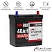 LANGZEIT ASIA Autobatterie 40Ah 12V 330A/EN ASIA Batterie Plus-Pol Rechts 30% mehr Startleistung ersetzt 35Ah 36Ah 38Ah 42Ah