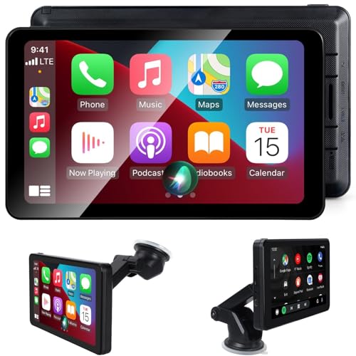 Wireless CarPlay Screen Android Auto for Car, 7' Car Stereo Touch Screen...